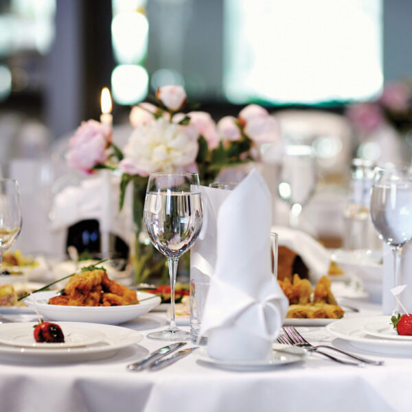 Table set for an event party