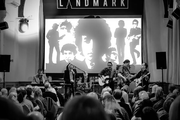 The Landmark black white band shot